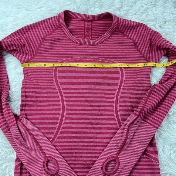 Lululemon Swiftly Tech Long Sleeve Crew Heathered Berry Rumble - Picture 4 of 5